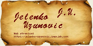 Jelenko Uzunović vizit kartica